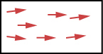 A grid of nine red arrows all pointing to the right, arranged in three rows of three arrows each on a white background, suggesting uniform flow or direction.