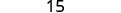 The number '15' is displayed in dark gray on a white background.