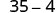 The image displays the numbers '35-4' in a dark gray font against a white background.