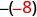 A mathematical expression shows the negation of negative eight, written as -(-8), with the '8' and minus sign inside the parentheses highlighted in a reddish hue against a white background.