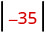 The image displays the mathematical notation for the absolute value of negative thirty-five: | -35 |.