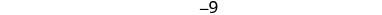 The number -9 is displayed centered on a white background.