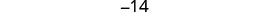 The image displays the fraction '-1/4' in black text on a plain white background, appearing as if written or printed directly on the surface.