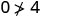 A mathematical expression reads '0 is not greater than or equal to 4', indicating that zero is strictly less than four.