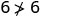 A mathematical expression '6≯6' is displayed against a white background, which means '6 is not greater than 6'.