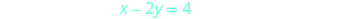 A simple linear equation is displayed, showing