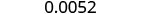 The image displays the numerical value 0.0052 in a simple, clear font against a white background.