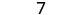 The number 7, in a dark gray font, is depicted against a clean white background. The number is centrally located and clearly visible, with no other elements or distractions present in the image.