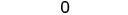 A close-up view of the number 0, rendered in a sans-serif font, centered on a plain white background.