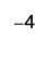 The number -4 is prominently displayed in the center of a white background.