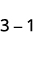 The image displays the numeric text '3-1' in a simple, clear font against a white background.
