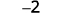 A stark, clear image displays the number '-2' in a bold, sans-serif font against a plain white background, appearing as if a mathematical value or a counter.