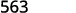 The number '563' is displayed in a dark grey font against a plain white background.