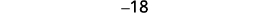 The image displays a white background with the numbers '-.18' in a dark grey color, slightly out of focus.