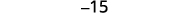 The number -15 is centrally displayed in a bold, sans-serif font against a plain white background, appearing as simple numerical text.