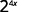 A mathematical expression displays the number 2 with 'dx' as a superscript, written as 2^dx.