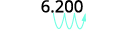 The number 6.200 is displayed with a light blue wavy arrow pointing to the right, originating beneath the '200' digits, suggesting a focus on or action related to the trailing zeros.
