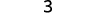 The number '3' is prominently displayed in a bold, black font against a stark white background.