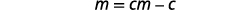 A mathematical equation shows 'm = 500 - (', suggesting an incomplete expression or problem where 'm' is being defined in relation to '500' minus some value within parentheses.