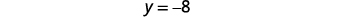 Ecuación: y = -8