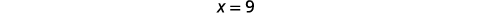 The equation 'X=9' is visible against a white background.