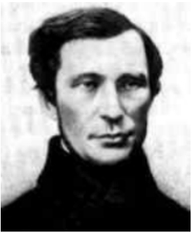 Black-and-white portrait of Russian mathematician Pafnuty Chebyshev, a clean-shaven man with dark hair wearing a dark high-collared coat.