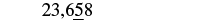 The number 23,658 is written with a horizontal line drawn under the digit 5.