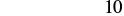 The number 10 is prominently displayed in the upper right corner of a clean, white background, rendered in a bold, dark font.