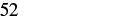 The number 52 is displayed in a black, sans-serif font on a white background.