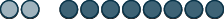 An abstract pattern featuring a row of oval shapes. Two lighter grey ovals are on the left, separated by a white space from nine darker, blue-grey ovals that continue to the right.