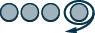 A circular arrow highlights one grey circle in a row of four, indicating focus or a looping action on that specific element.