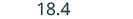 The number 18.4 is displayed in a teal or bluish-green color against a clean white background.
