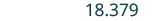 A numerical value, '18.379', is displayed in a dark teal font against a plain white background.