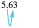 A blue arrow highlights the number 5.63.