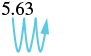 A blue squiggly arrow points upwards from the number 5.63, suggesting an increase or upward trend.