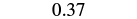 The number 0.37 is displayed in black text on a white background.