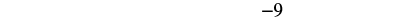 A white image features a small, dark numeral '-9' positioned in the upper right portion of the frame.