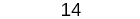 The number '14' is displayed in black text against a plain white background.