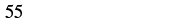 The number '55' is displayed in a simple, clear black font on a plain white background.
