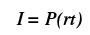 The image shows the simple interest formula, I = P(rt), where I is interest, P is principal, r is the interest rate, and t is time.