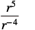 The exponent expression r^5 over r^-4.