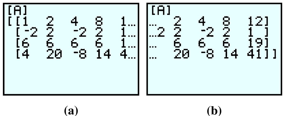 GC windows scrolling to see a matrix